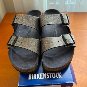 Arizona BS Black Glitter Birkenstock